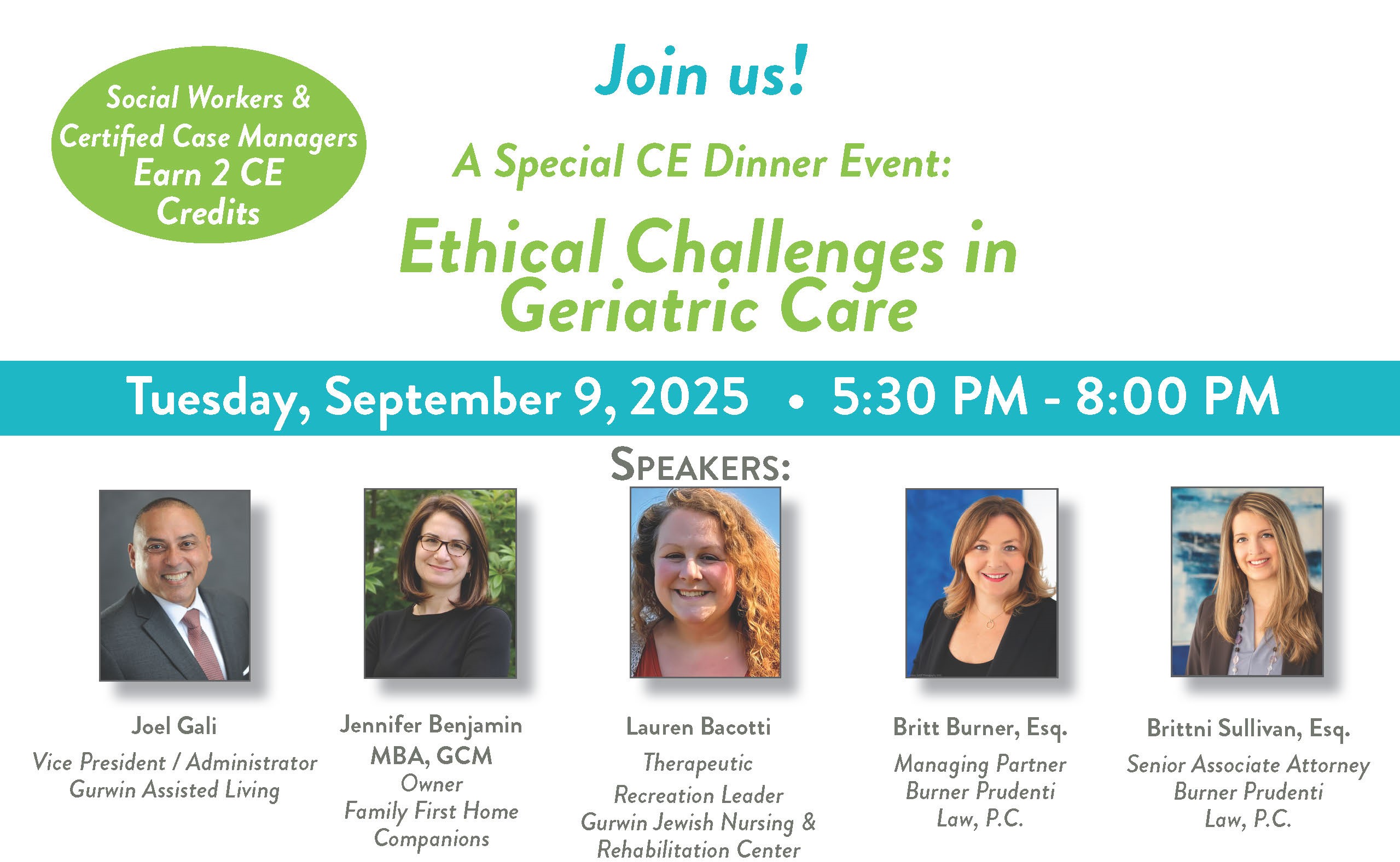 CEU class for Social Workers and Case Managers: Ethical Challenges in Geriatric Care