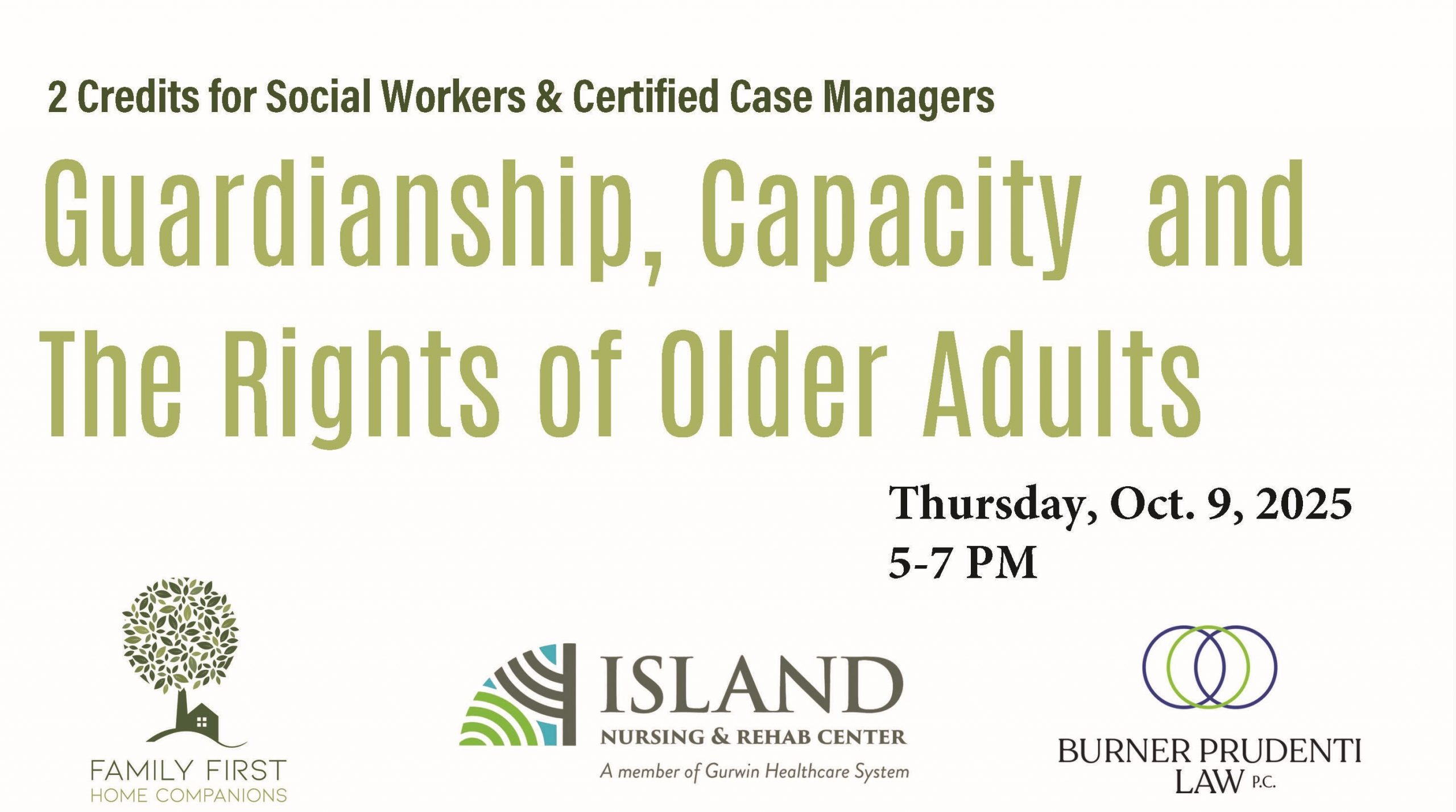 Rights of Older Adults CEU class for social workers and case managers at Island Nursing and Rehab Center 10 9 25