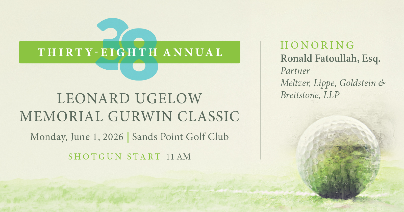 Join us for the 38th Annual Gurwin Golf Classic on June 1, 2026! Call 631-715-2571 for more information.